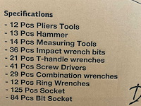 Daewoo damw387 gereedschapswagen 387-delig - afbeelding 9 van  14