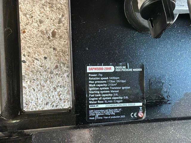 Daewoo dapw5000-20hr hogedrukreiniger - afbeelding 6 van  6