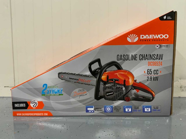 Daewoo dcs6524 - kettingzaag benzine - 60cm zaagblad - 2,9kw - incl montage gereedschap - afbeelding 6 van  9