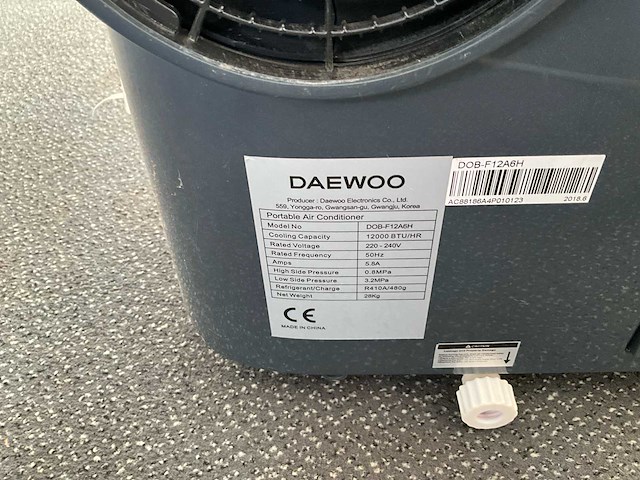 Daewoo dob-f-12a6h draagbare airconditioner - afbeelding 5 van  5