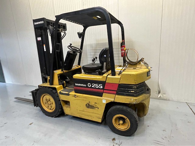 Daewoo g25s-2 - vorkheftruck triplex - freelift - sideshift - 2002 uur - afbeelding 9 van  16