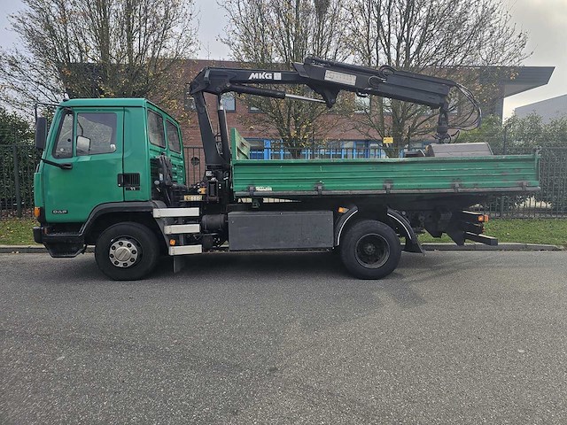 Daf - ae45/150 ti - met mkg laadkraan met roterende knijper en kipper - eerste eigenaar - 131699km - apk 8-2026 - afbeelding 12 van  65