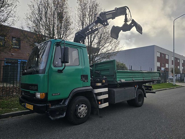 Daf - ae45/150 ti - met mkg laadkraan met roterende knijper en kipper - eerste eigenaar - 131699km - apk 8-2026 - afbeelding 23 van  65
