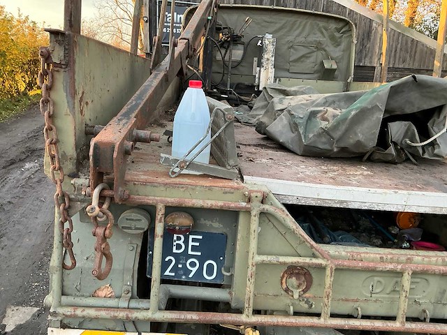 Daf ya 328 oldtimer 6x6 aangedreven wegenbelasting en apk vrij diesel motor! - afbeelding 11 van  35