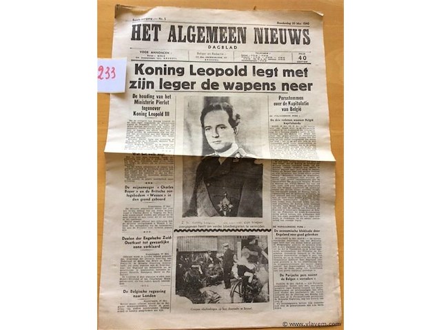 Dagblad " het algemeen nieuws " - afbeelding 1 van  3