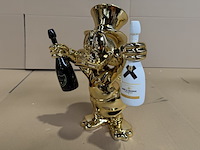 Dagobert duck beeld, lior24, goud met zwarte en witte details - afbeelding 2 van  5