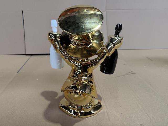 Dagobert duck beeld, lior24, goud met zwarte en witte details - afbeelding 4 van  5