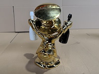 Dagobert duck beeld, lior24, goud met zwarte en witte details - afbeelding 4 van  5