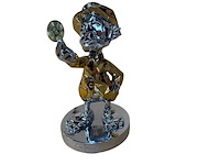 Dagobert duck beeld, lior24, goud / zilver - afbeelding 1 van  7