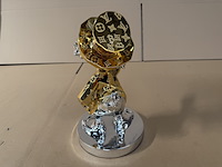 Dagobert duck beeld, lior24, goud / zilver - afbeelding 3 van  7