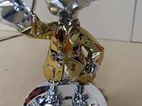 Dagobert duck beeld, lior24, goud / zilver - afbeelding 4 van  7