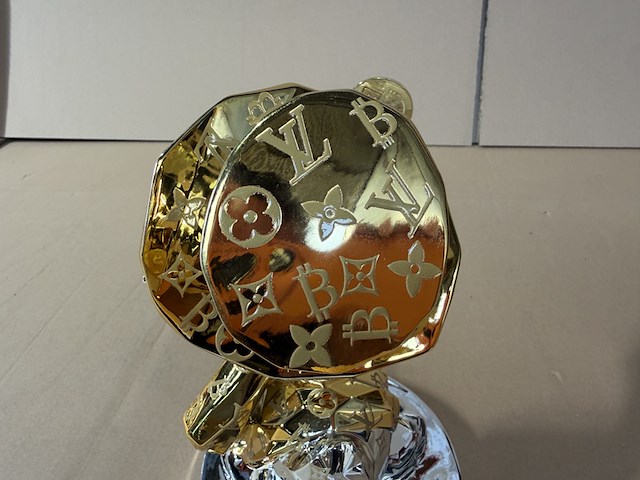 Dagobert duck beeld, lior24, goud / zilver - afbeelding 5 van  7