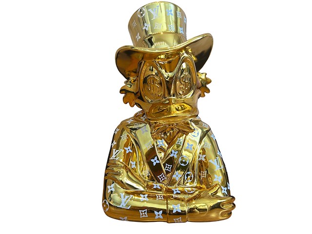 Dagobert duck beeld, lior24, goud - afbeelding 1 van  4