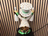 Dagobert duck beeld, lior24, groen/wit/goud - afbeelding 3 van  6