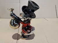 Dagobert duck beeld, lior24, rood, zwart en zilver/chroom - afbeelding 3 van  4