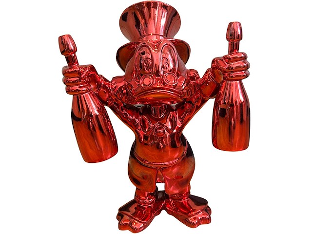 Dagobert duck beeld, lior24, rood - afbeelding 1 van  4