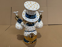 Dagobert duck beeld, lior24, wit, goud en metallic blauw - afbeelding 3 van  4