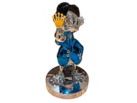 Dagobert duck beeld, lior24, zilver/blauw - afbeelding 1 van  7