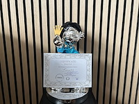 Dagobert duck beeld, lior24, zilver/blauw - afbeelding 7 van  7