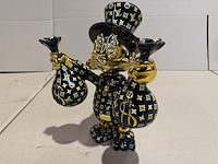 Dagobert duck beeld, lior24, zwart met goudkleurige accenten - afbeelding 2 van  4