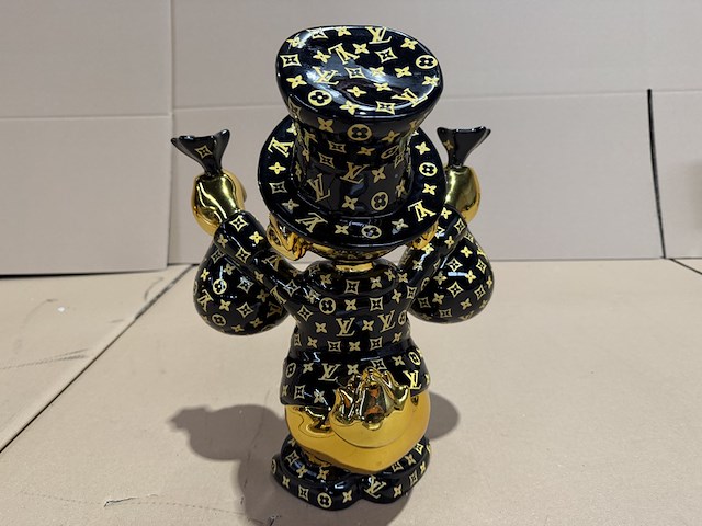 Dagobert duck beeld, lior24, zwart met goudkleurige accenten - afbeelding 3 van  4