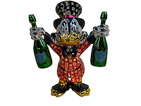 Dagobert duck beeld, lior24, zwart / zilver / goud / rood / groen