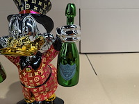 Dagobert duck beeld, lior24, zwart / zilver / goud / rood / groen - afbeelding 2 van  2