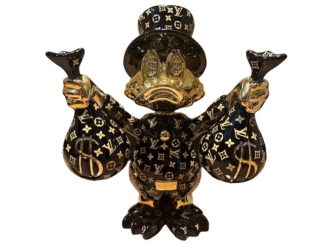 Dagobert duck beeld, lior24, zwart - afbeelding 1 van  9