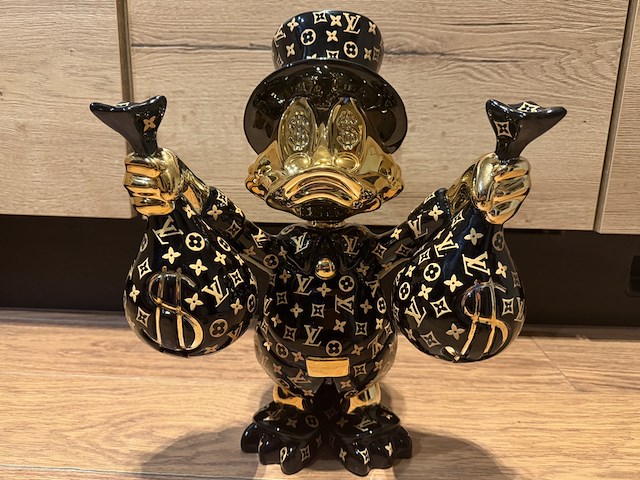 Dagobert duck beeld, lior24, zwart - afbeelding 9 van  9