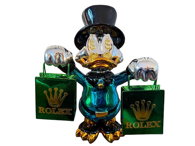 Dagobert duck beeld rolex, lior24 - afbeelding 1 van  2