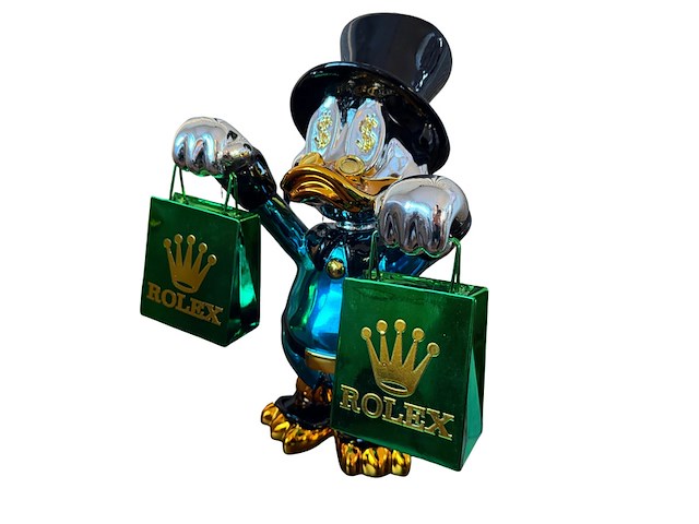 Dagobert duck beeld rolex, lior24 - afbeelding 2 van  2