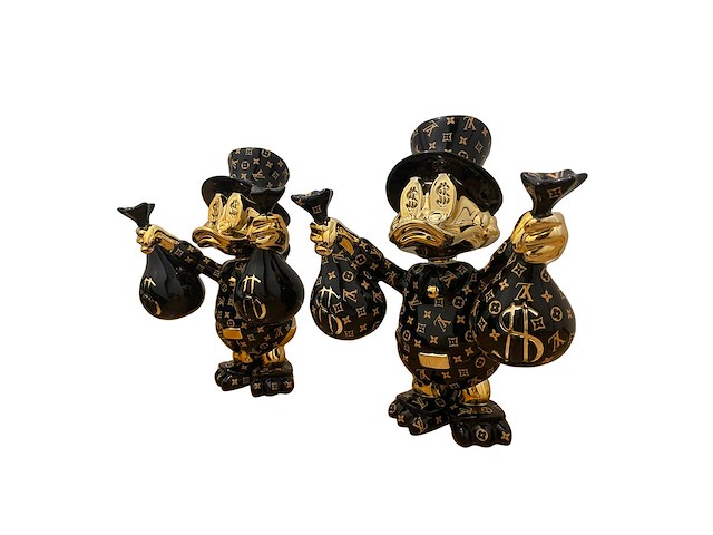 Dagobert duck louis vuitton sculptuur (2x) - afbeelding 4 van  4
