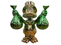 Dagobert duck sculptuur lior24, goud, groen - afbeelding 1 van  9