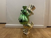 Dagobert duck sculptuur lior24, goud, groen - afbeelding 7 van  9