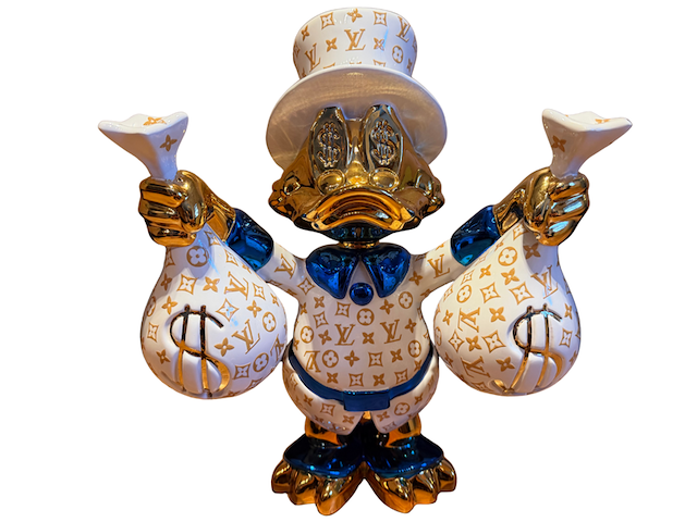 Dagobert duck sculptuur lior24 - afbeelding 1 van  4