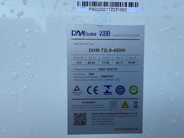 Dah solar - set van 30 zonnepanelen (450 wp) - sungrow 12k omvormer - afbeelding 4 van  9