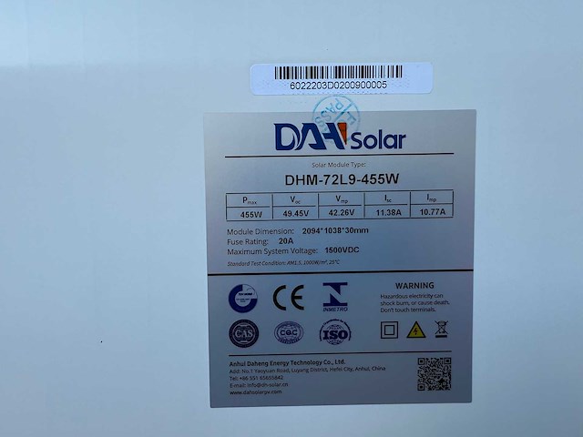 Dah solar - set van 32 zonnepanelen (455 wp) - sungrow 12k omvormer - afbeelding 4 van  9