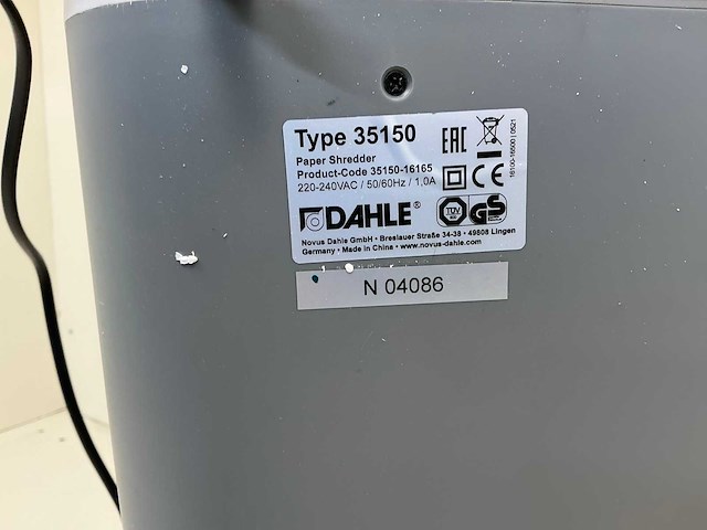 Dahle 150 sheet auto feed tray papierversnipperaar - afbeelding 2 van  7