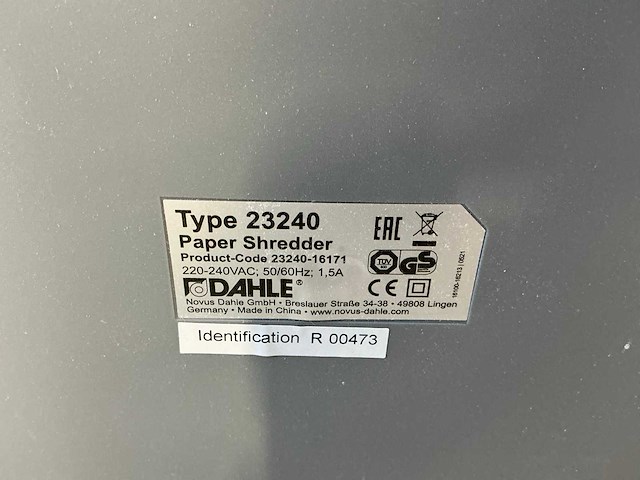 Dahle papersafe 240 papier shredder - afbeelding 6 van  7
