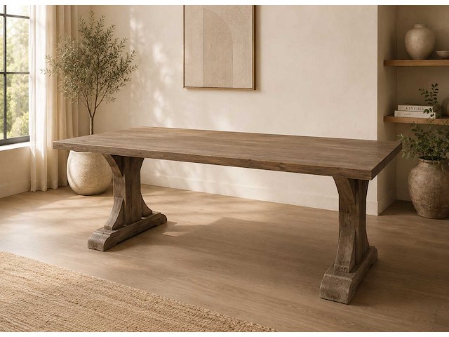 Dahlia houten eetkamertafel - afbeelding 1 van  13