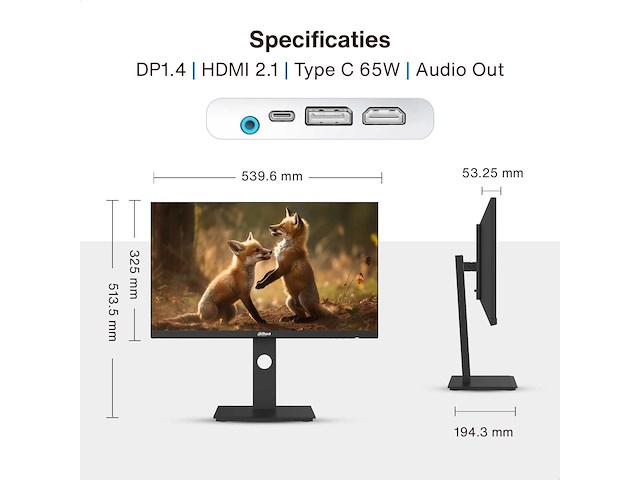 Dahua p301 24” 2560x1440 monitor (24x) - afbeelding 2 van  7