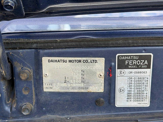 Daihatsu - feroza - 1.6 resin-top el ii - personenauto - 1991 - afbeelding 9 van  25