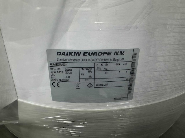 Daikin - 200 liter - rvs buffervat - afbeelding 7 van  9