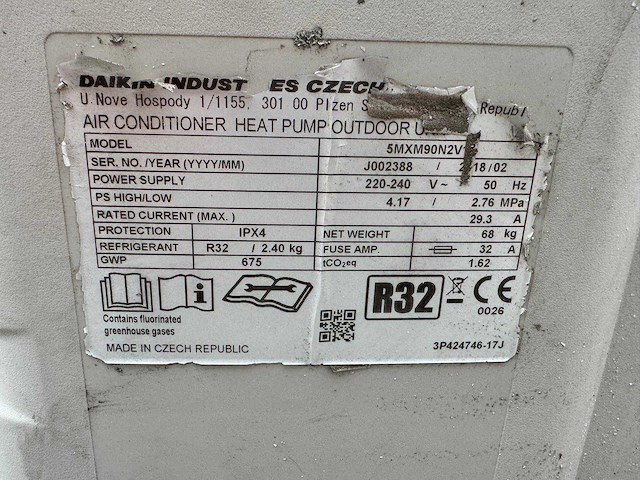 Daikin airco binnen(4x)+ buiten unit - afbeelding 6 van  9