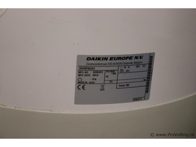 Daikin altherma warmtapwatertank ekhwsp300d3v3 3408423 (demo) - afbeelding 6 van  9