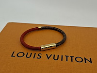 Daily confidential bracelet, louis vuitton, armband, bruin, goud, rood - afbeelding 1 van  7