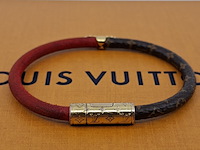 Daily confidential bracelet, louis vuitton, armband, bruin, goud, rood - afbeelding 3 van  7
