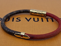 Daily confidential bracelet, louis vuitton, armband, bruin, goud, rood - afbeelding 5 van  7