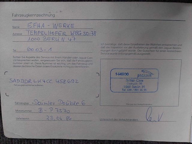 Daimler jaguar - double six - v12 - xj12 - 1986 - personenauto - afbeelding 34 van  42