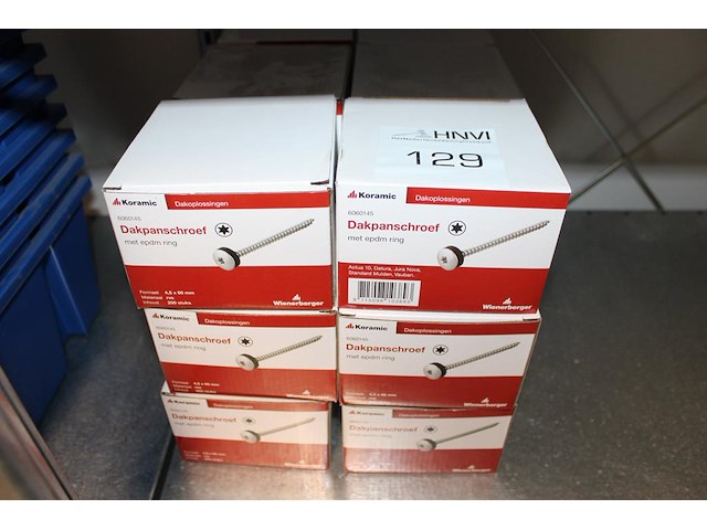 Dakpanschroeven met epdm-ring 4,5 x 60 rvs, 18 doosjes. - afbeelding 1 van  2